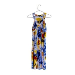 ELLEN TRACY V-NECK FLORAL SLEEVELESS DRESS SZ 4